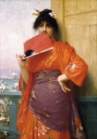 ジュール=ジョゼフ・ルフェーヴル「ジャポネーズ（扇のことば）」 1882年 クライスラー美術館蔵 Gift of Walter P. Chrysler, Jr.