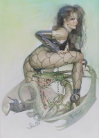 空山基「無題」 2015年  アクリル、イラストレーションボード