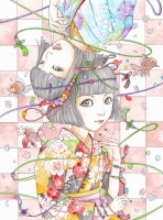 駕籠展作品 勾玉と金魚