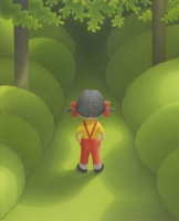 小林孝亘《Peko in the moonlit forest》( 油彩 )　 　　　2015 年