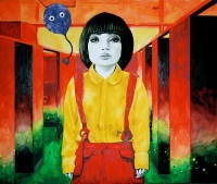 笹山直規 トイレの花子さん 2014 モンバル紙に鉛筆・透明水彩 455×380mm【昨年開催の「幽霊画展2014」の出展作品】