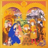 Doctors   アルミパネルに油彩、アクリル、ウレタン、銀鏡メッキ、UV硬化樹脂  2014  1167×1167×32mm