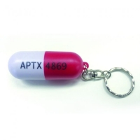 アポトキシン4869カプセル型ケース：￥600（税抜）／昨年は東京会場限定販売でだったアイテムが再登場します！チャームにもなりますのでアクセサリーにもピッタリです。