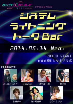 ハックガールズpresents システムライトニングトークBar