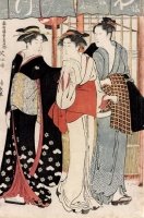 鳥居清長 当世遊里美人合・叉江涼