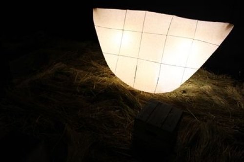 ワラの上には・・・月?