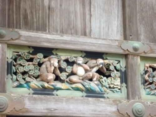 日光東照宮 神厩舎　三猿　見ざる言わざる聞かざる(栃木)